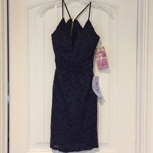 Prom Girl Navy Blue short dress